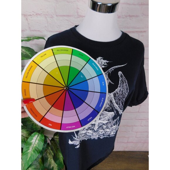 Sawblade 666 Baphomet Graphic Tee XL Gothic Metal Distressed Grunge - Picture 8 of 10